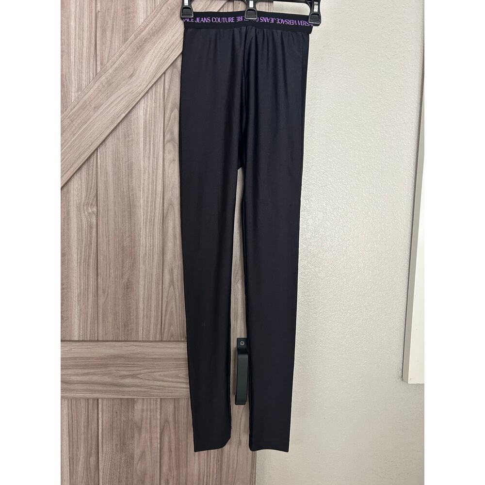 NWT Versace Jeans Couture Black with purple leggings 0